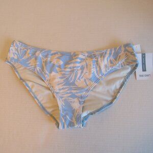 True Craft Blue Bell Seaside Palms Blue/White Swimsuit Bottoms Size XL NWT